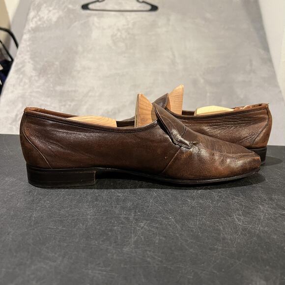 Bally Basel Dress Shoes Mens Size 9.5 M Brown Leather Slip On Made Switzerland main image 6